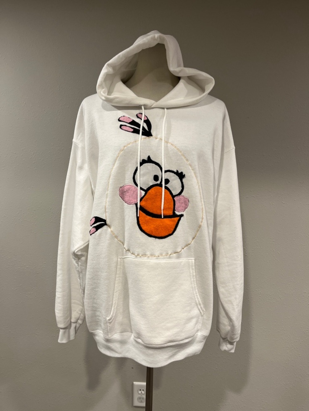 Hanes oversized hoodie with Matilda from angry birds size large